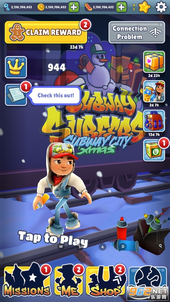 地铁跑酷双旦版本体验服v3.5.0 国际版截图2