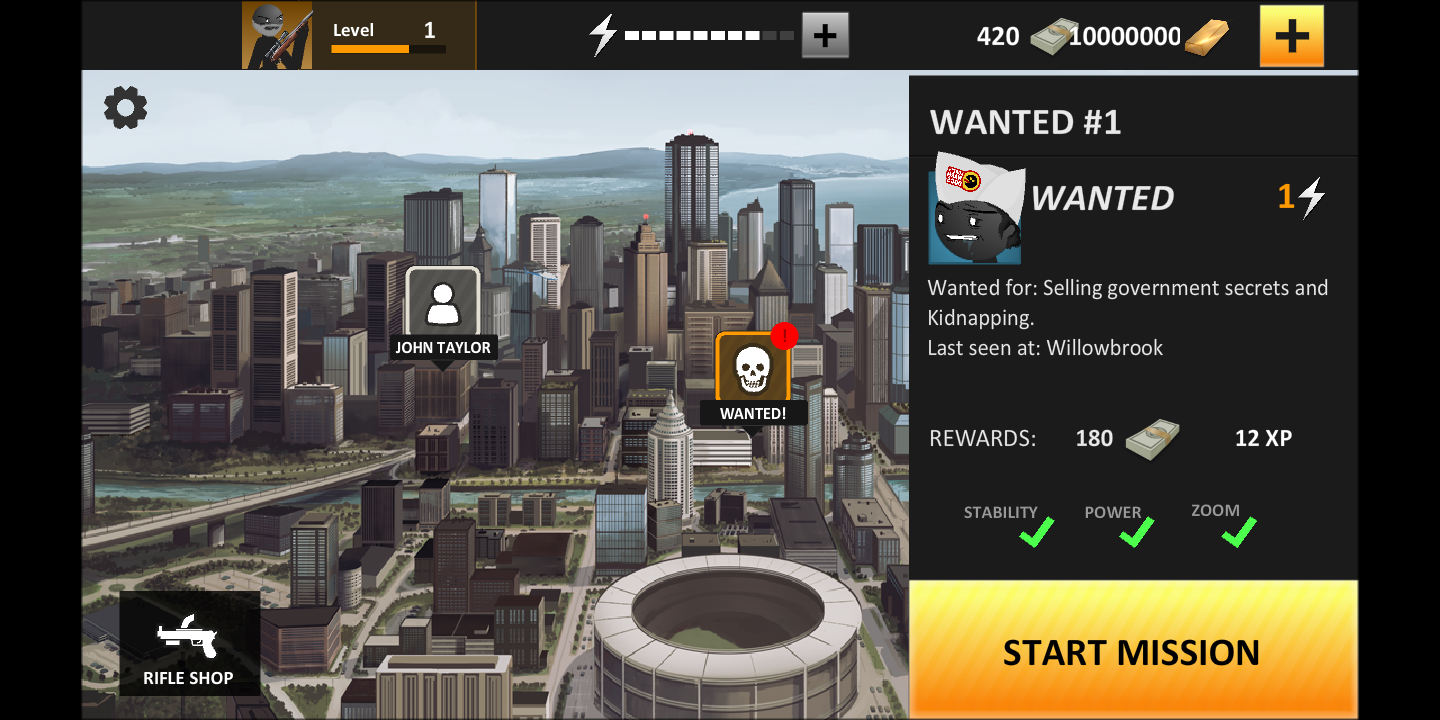 鹰眼4火柴人狙击汉化版 V1.4.8 安卓版截图4