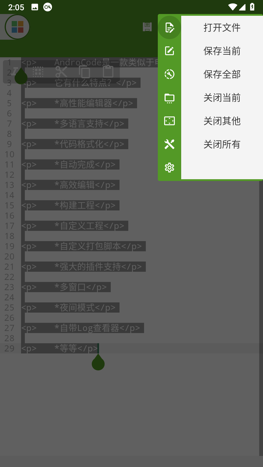 AndroCode(代码编辑器) V2.0.3 安卓版截图2