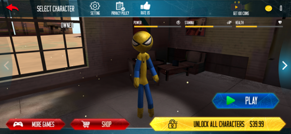 蜘蛛火柴人绳索英雄3