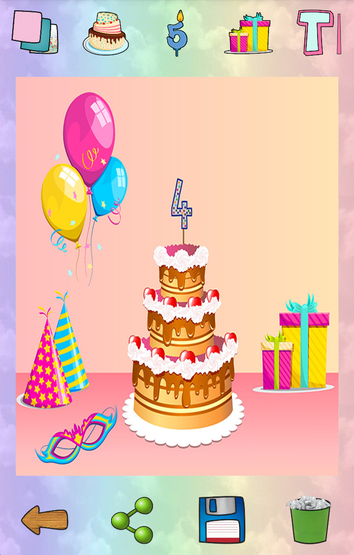 生日蛋糕贺卡制作