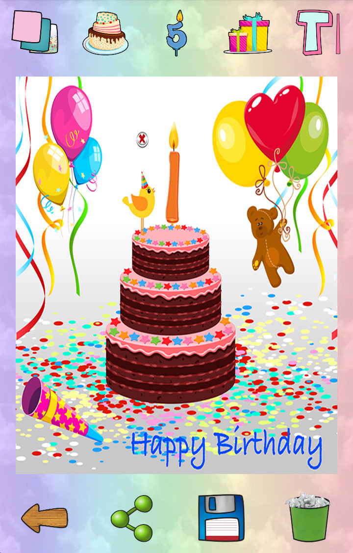 生日蛋糕贺卡制作