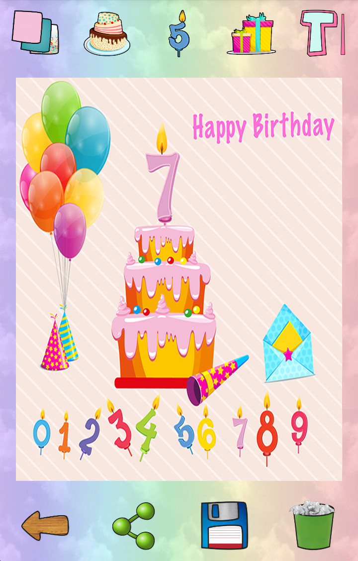 生日蛋糕贺卡制作