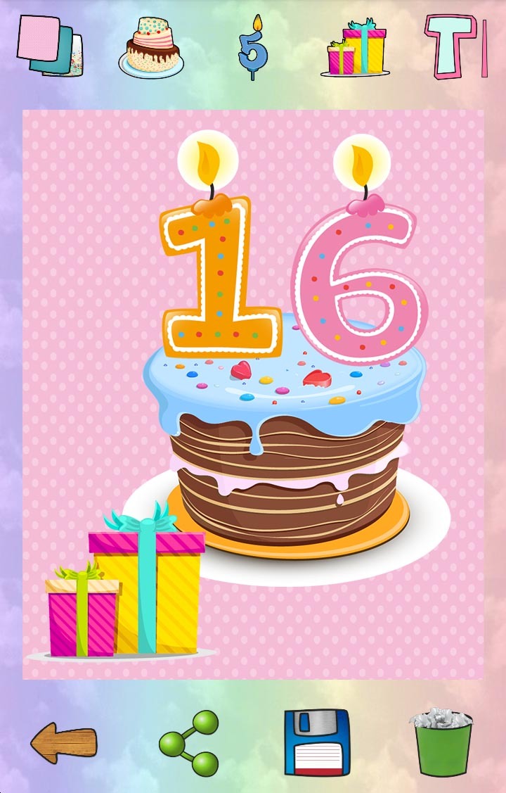 生日蛋糕贺卡制作