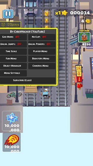 地铁跑酷上帝视角版内置菜单menu V3.58.4 安卓版截图4