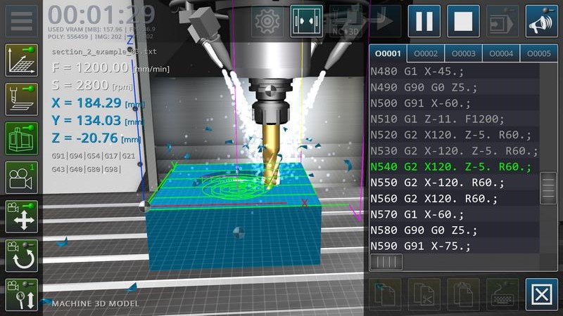 CNC VMC Simulator(CNC数控铣床仿真) V1.0.27 安卓最新版截图4