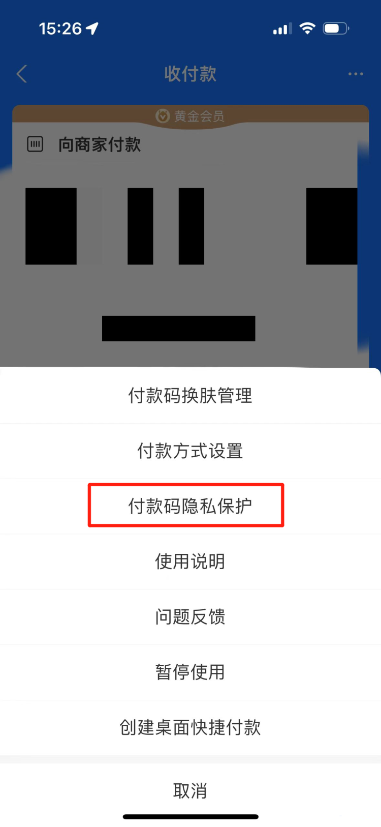 支付宝怎样自动隐藏付款码-开启付款码隐私保护功能教程