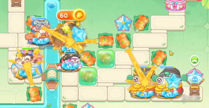 保卫萝卜4梁波波祝秋秋第112关三星通关技巧：正负极电池阵型布局详解