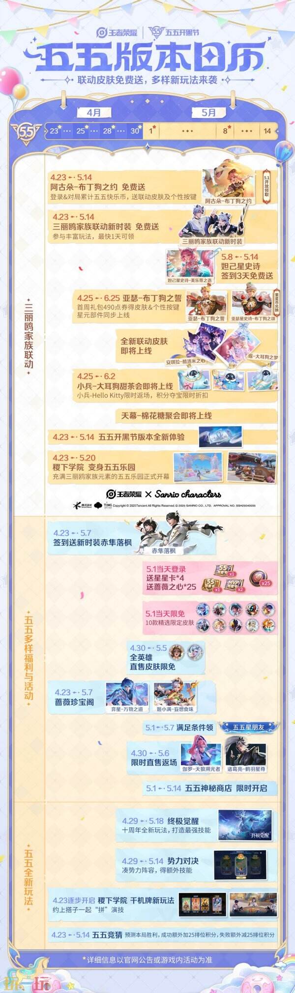 五五开黑节隐藏彩蛋？三丽鸥联动皮肤如何免费领？独家玩法攻略全解析！