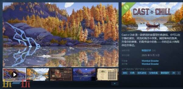 沉浸式放松体验：免费试玩Cast_n_Chill钓鱼游戏，解锁50+稀有鱼种与萌宠冒险之旅