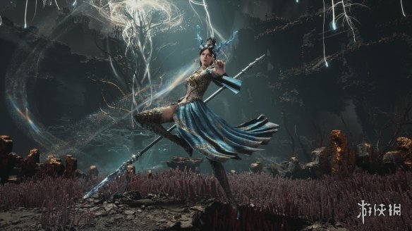 《明末：渊虚之羽》最新截图：一位白发女主持战斧奋勇斩敌！