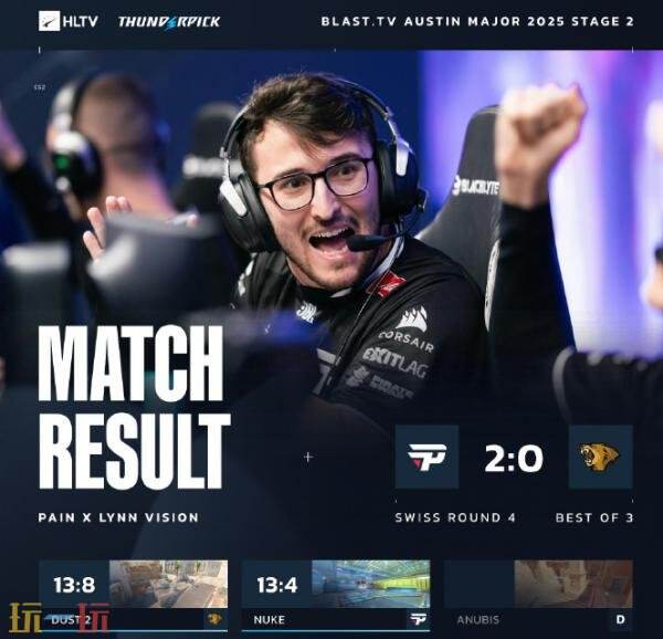 CS2 BLAST.tv奥斯汀Major第二阶段第三日的比赛结果已揭晓！TYLOO在这一次的征程中止步。