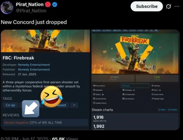 玩家评价《FBC_Firebreak》：如果把它当作星鸣特攻2来看，倒还算过得去。