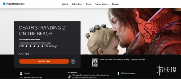 《死亡搁浅2》受到玩家热烈追捧，PSN评分高达4.93分名列前茅。