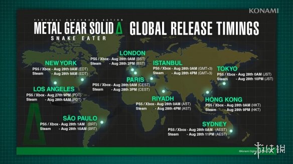 《合金装备3：重制版》全球解锁时间已揭晓！8月28日开始游玩。