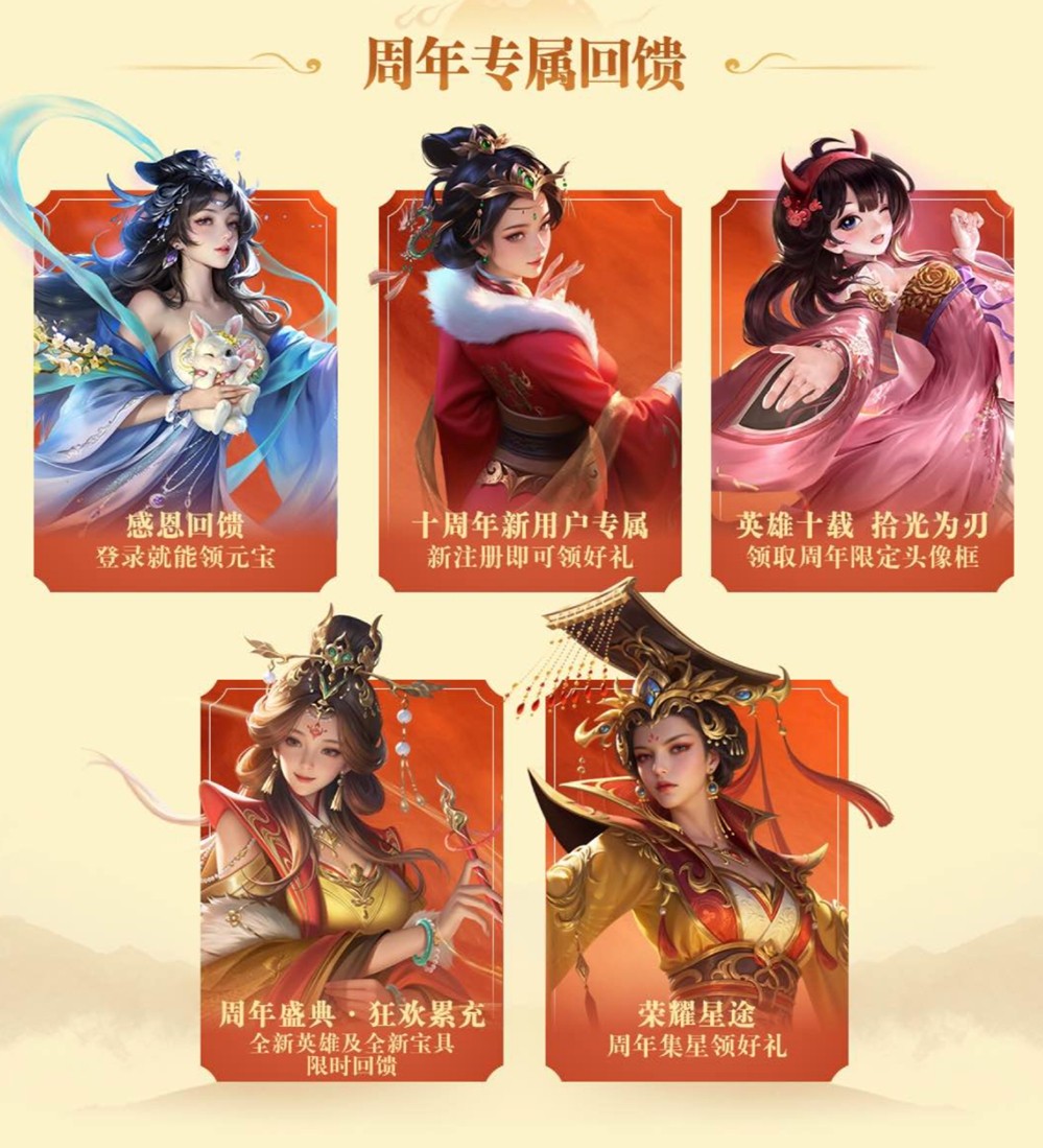 英雄杀手游十周年庆典：免费送五星英雄，登录领元宝，这些福利为何让玩家疯狂？
