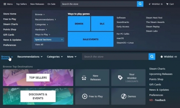 功能模块前置常见！曝Steam平台计划重构商店首页