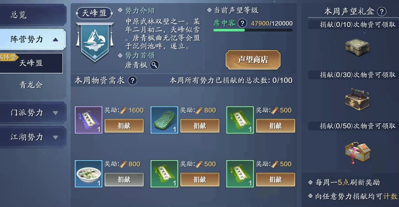 天涯明月刀手游中提升声望的策略指南—全面解析声望系统的实用技巧