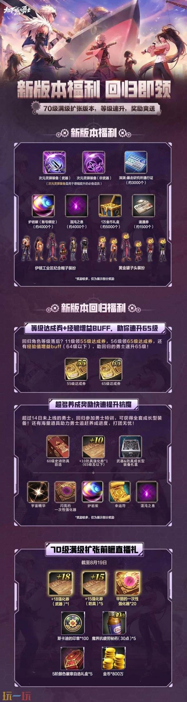 地下城与勇士手游70级的全新版本即将上线，提供了丰富的回家指南和福利内容！