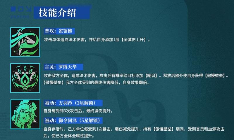 关于龙族卡塞尔七原罪中“傲慢”角色的技能详细解析
