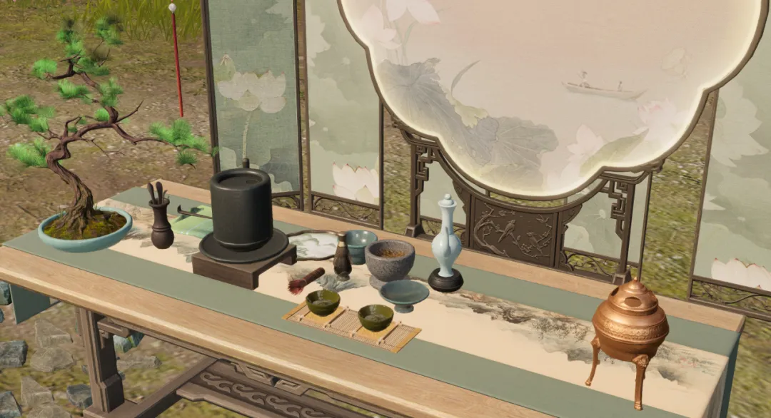 天刀手游的全新国风系列外观正式上线啦！少侠，何不一起来品茗赏景？ 

