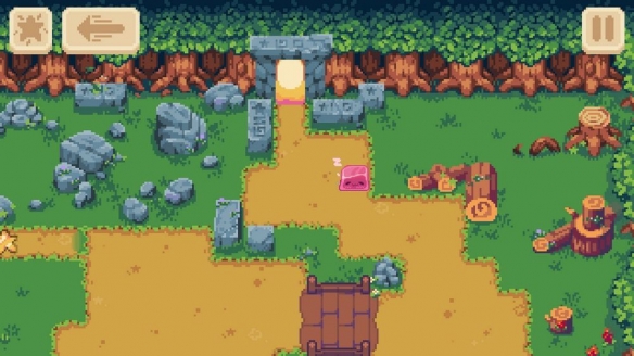 新发布的解谜游戏《滑滑史莱姆》通过合理规划滑动路径以找到出口

