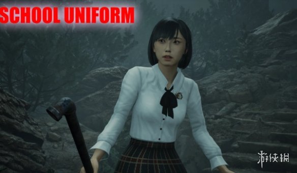 《寂静岭f》学院风制服MOD！校徽上血迹斑驳，百褶裙已被撕裂成几处破洞