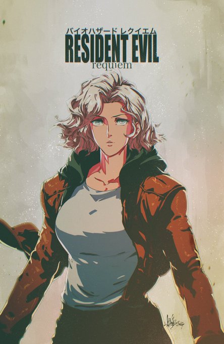 在万圣节的氛围中，《生化危机9》发布了一幅特别的庆祝海报：黑夜中，格蕾丝奋力逃脱！