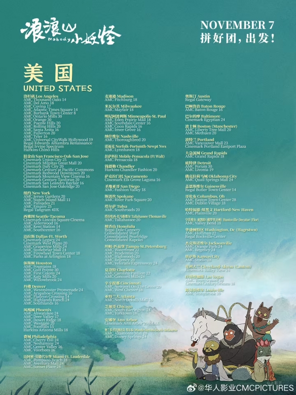 作为中国二维动画领域的票房领头羊，《浪浪山小妖怪》即将走出国门，登陆全球各大影院