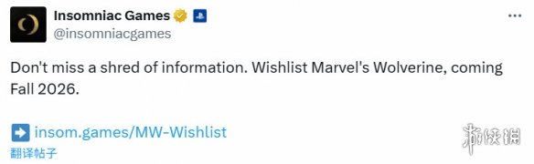 面对《GTA6》的强势竞争，《漫威金刚狼》依然坚定不移，计划在2026年秋季如期推出  
