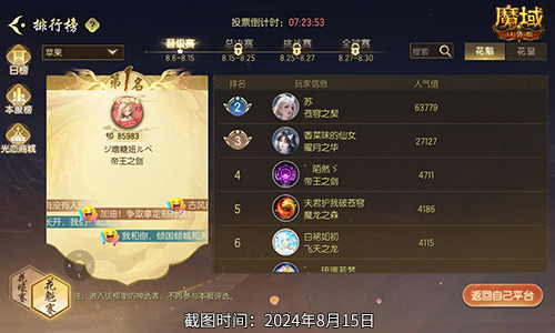 以下佳人顺利晋级！魔域口袋版花魁赛最新战报披露  
