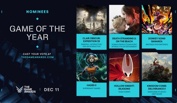 游侠每日早讯：TGA_2025全名单公布——《光与影》凭借12项提名领跑本届TGA