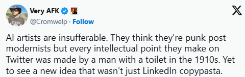 《博德之门3》开发工作室拉瑞安对生成式人工智能技术表达了强烈的不认可，认为其价值几乎为零。  
