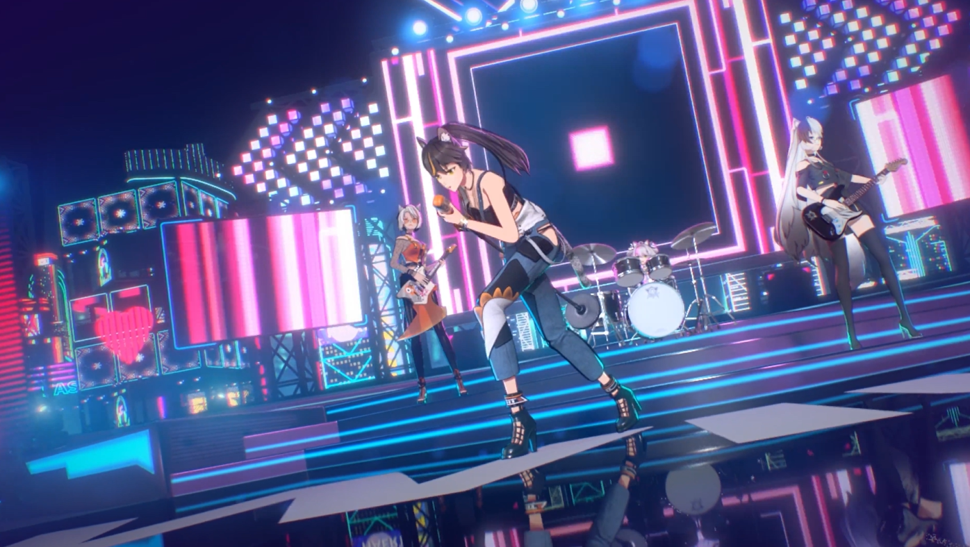 令人惊讶的是，首个CG动画竟然是由女团成员出道的《猫之城》，难道这是要转型成为音游吗？