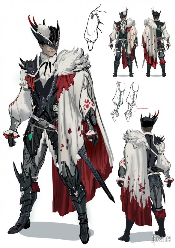 《怪物猎人：荒野》中的刺花蜘蛛角色原画，展现了一场哥特风格与花海的奇幻融合