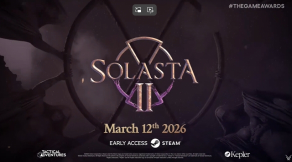 TGA25：《索拉斯塔2》全新预告首次亮相！预计将在2026年3月12日正式发售