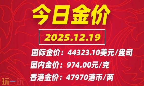 今日金价12月19日的最新报价，携手介绍当日国际黄金的实时行情动态