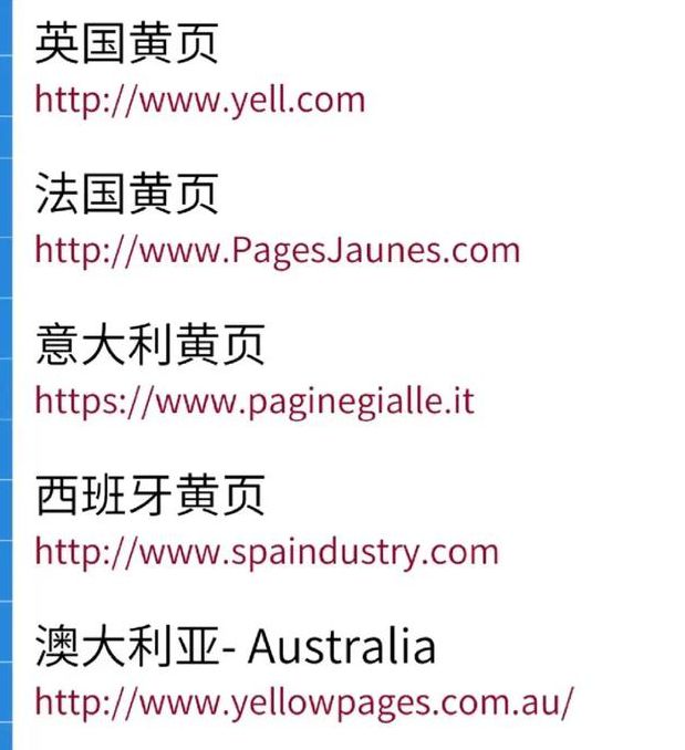 黄页网站大全免费软件集合