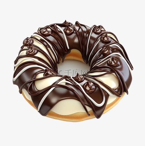 巧克力棒和甜甜圈碰撞3D视频