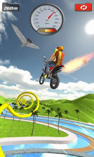 斜坡自行车跳跃