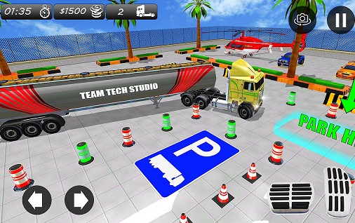 重型卡车模拟器停车